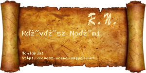 Révész Noémi névjegykártya